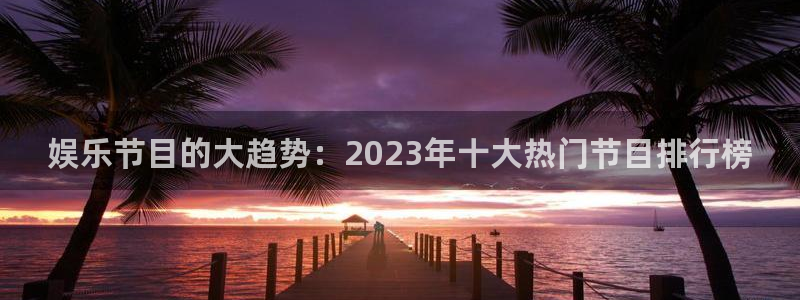 蓝狮在线彩票官网：娱乐节目的大趋势：2023年十大热门节目排行榜